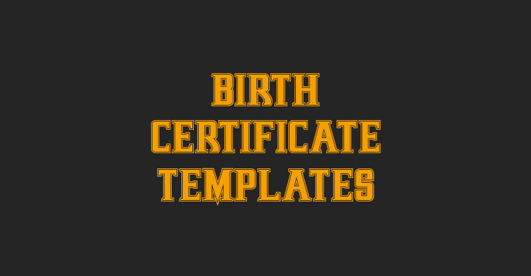 Birth Certificate Templates