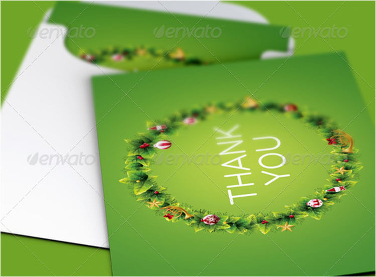 Christmas Ornament Thank You Card Template