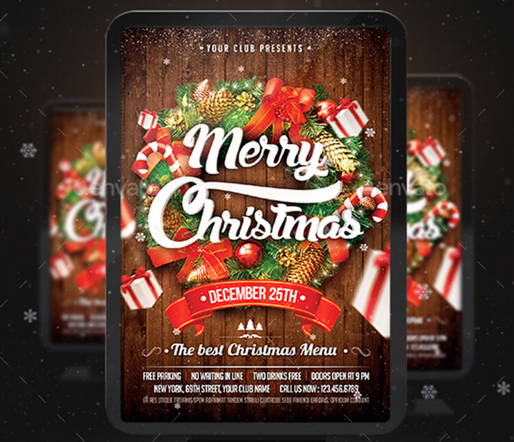 Christmas Party Flyer Design 