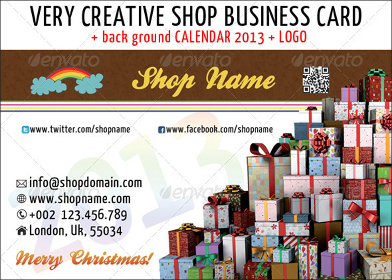 Christmas Shop Business Card