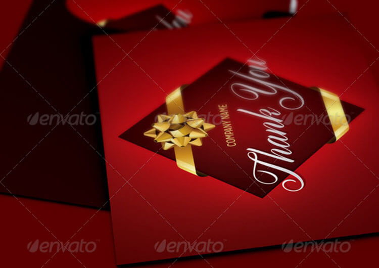 Company Christmas Thank You Card Template