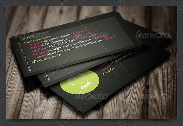 Developer Business Card Template