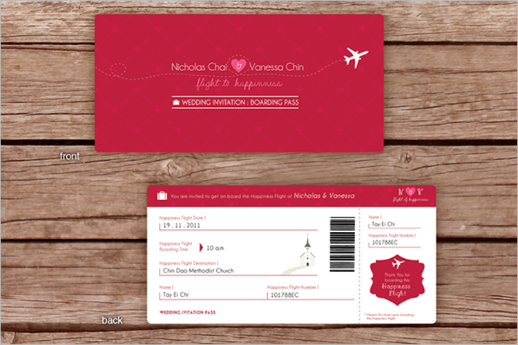 Download Boarding Pass Invitation Template