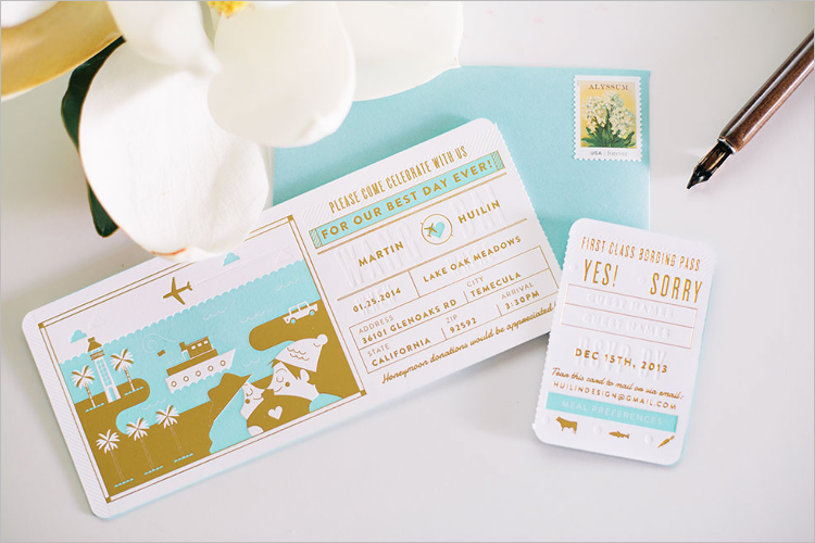 Free Boarding Pass Invitation Template