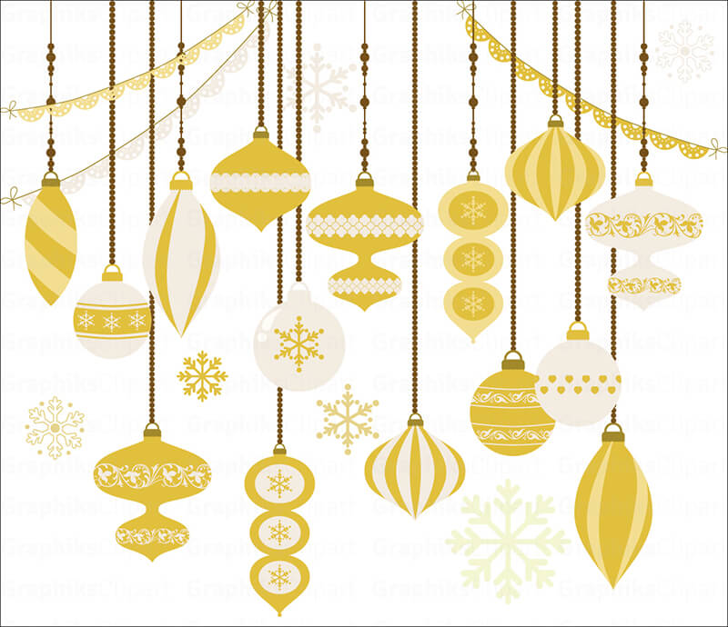 Gold Christmas Ornaments