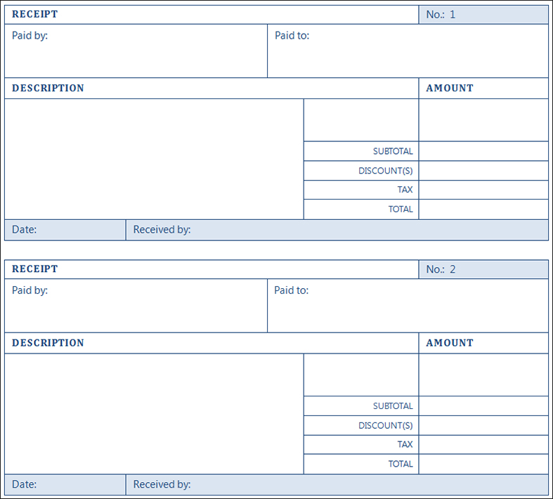 12 printable receipt templates free word excel pdf formats