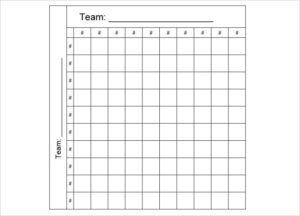 Nfl Pool Design Printable 100 Square NFL Football Pool Grid Template - Creative Templates