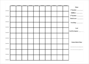 Printable Grid Templates with 100 Squares Football Pool