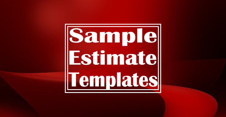 Sample Estimate Templates