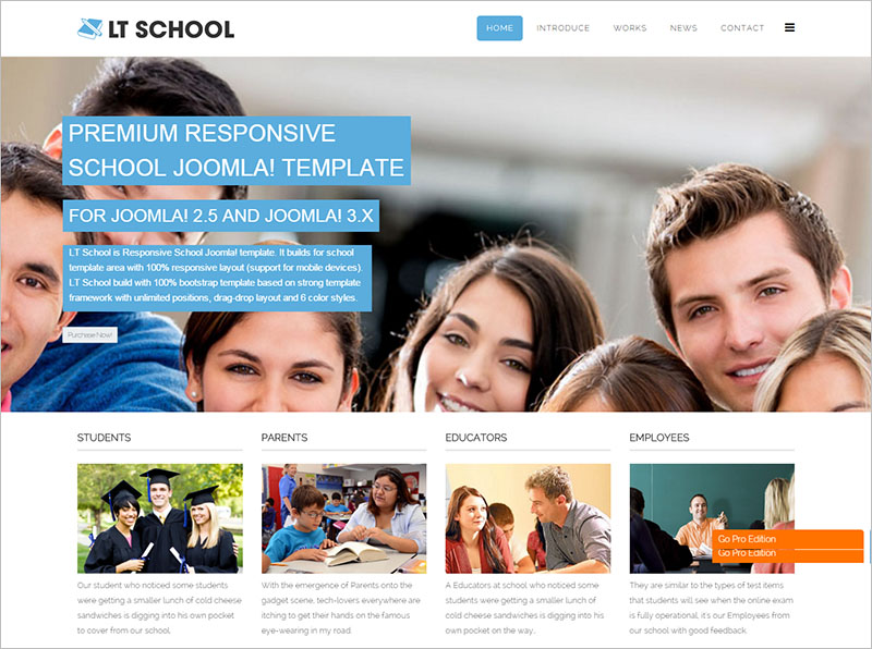 Single Page Education Joomla Template