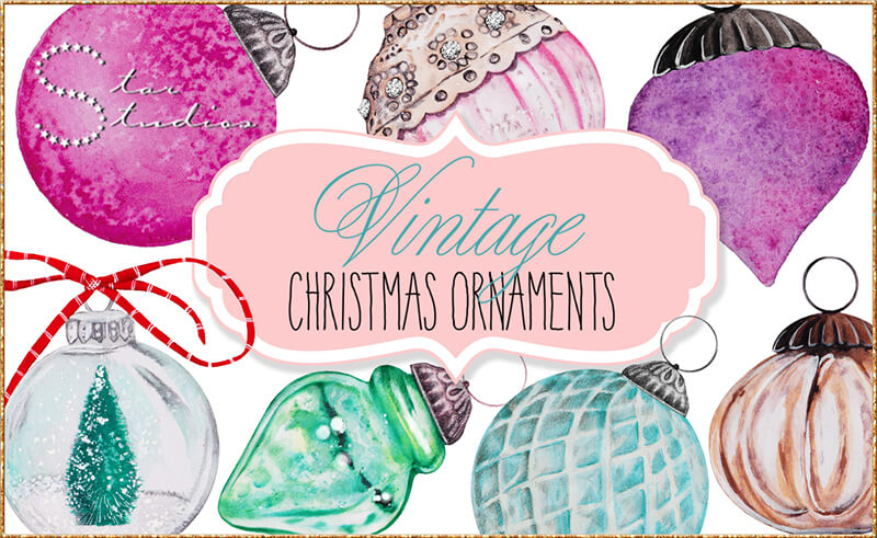 Vintage Christmas Ornaments 