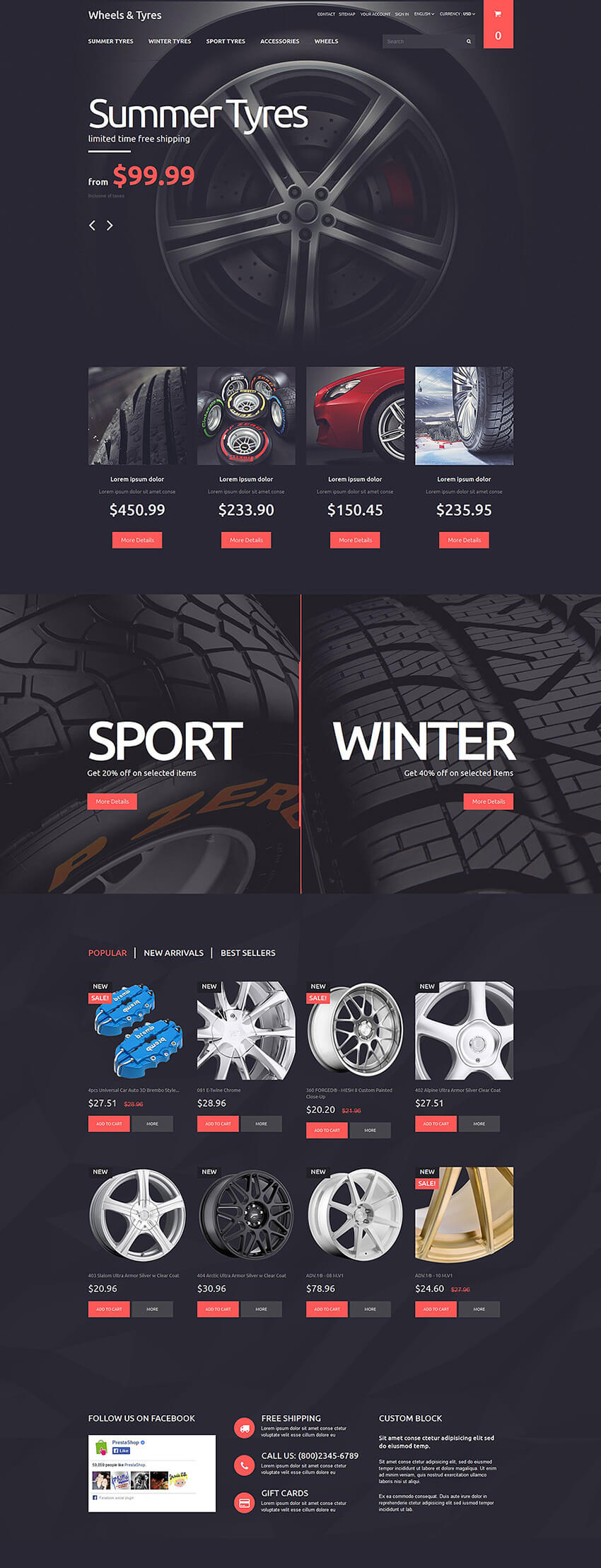 Wheels & Tyres PrestaShop Theme
