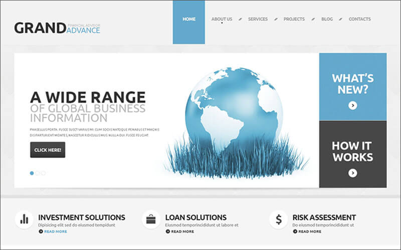 Financial Consultant WordPress Theme