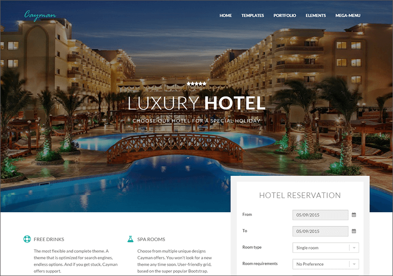 HTML Bootstrap Hotel Theme