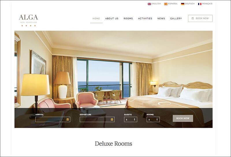 Hotel & Resort Bootstrap Theme