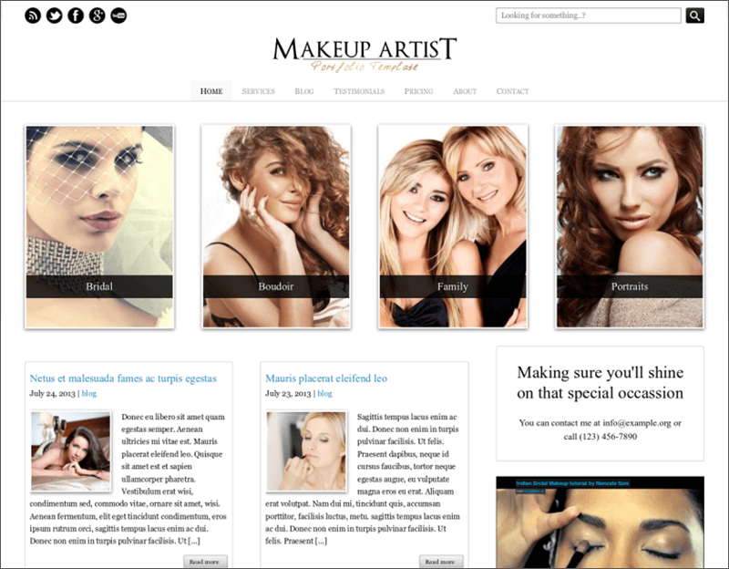 Makeup Artist WordPress Themes & Templates Free & Premium