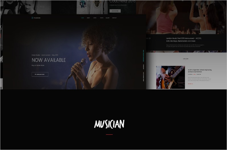 Music Band Blog Template