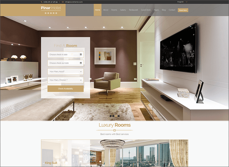Responsive Booking Bootstrap Template