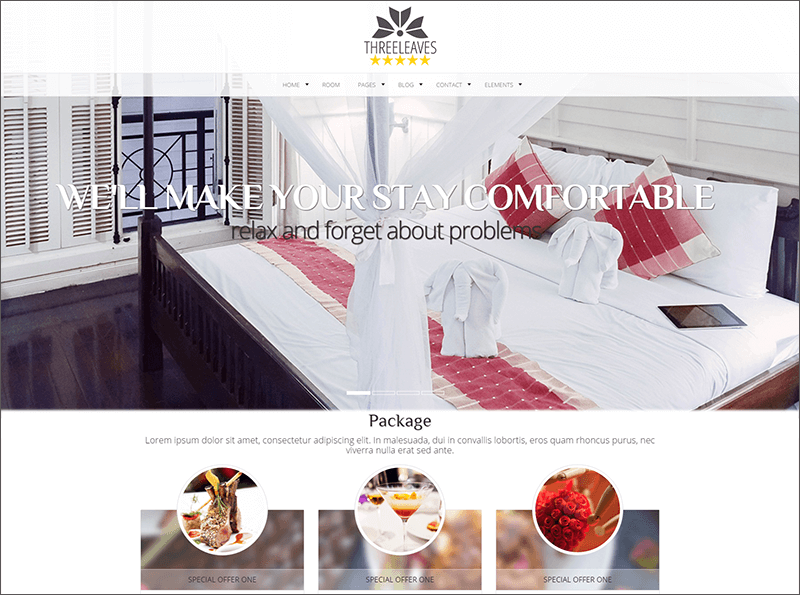Responsive Hotel Bootstrap Template