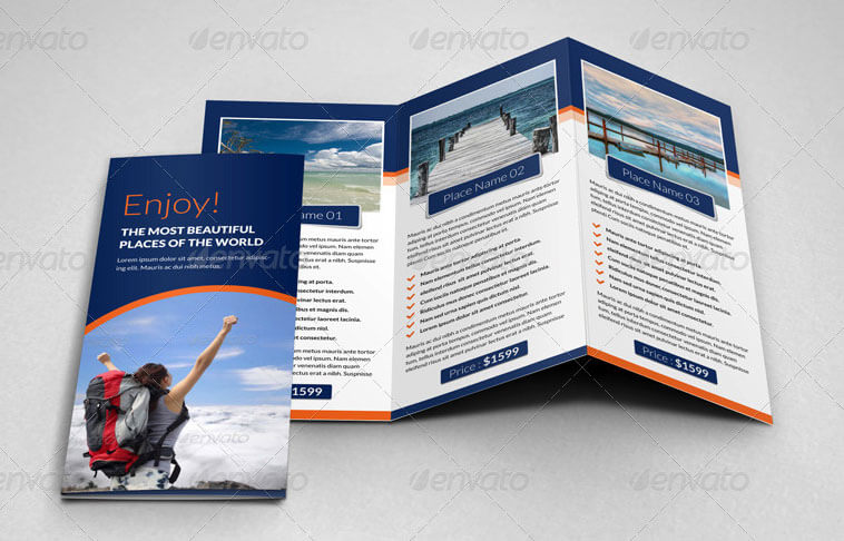Travel Agency Trifold Brochure Template