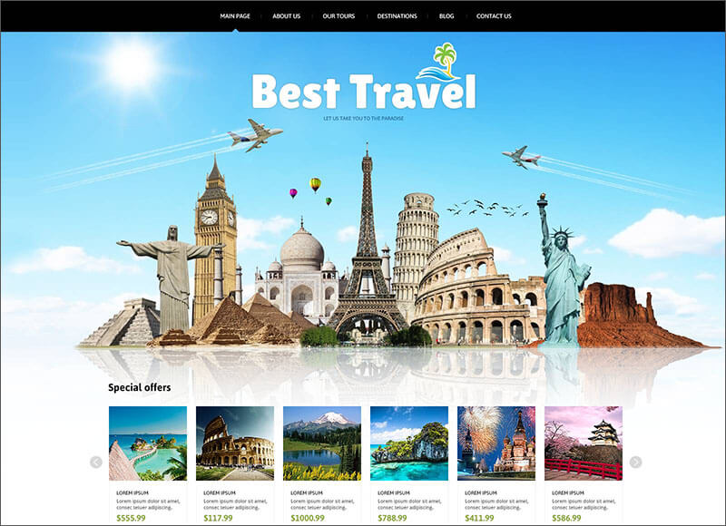 20+ Best Travel Blog Templates Free Website Themes