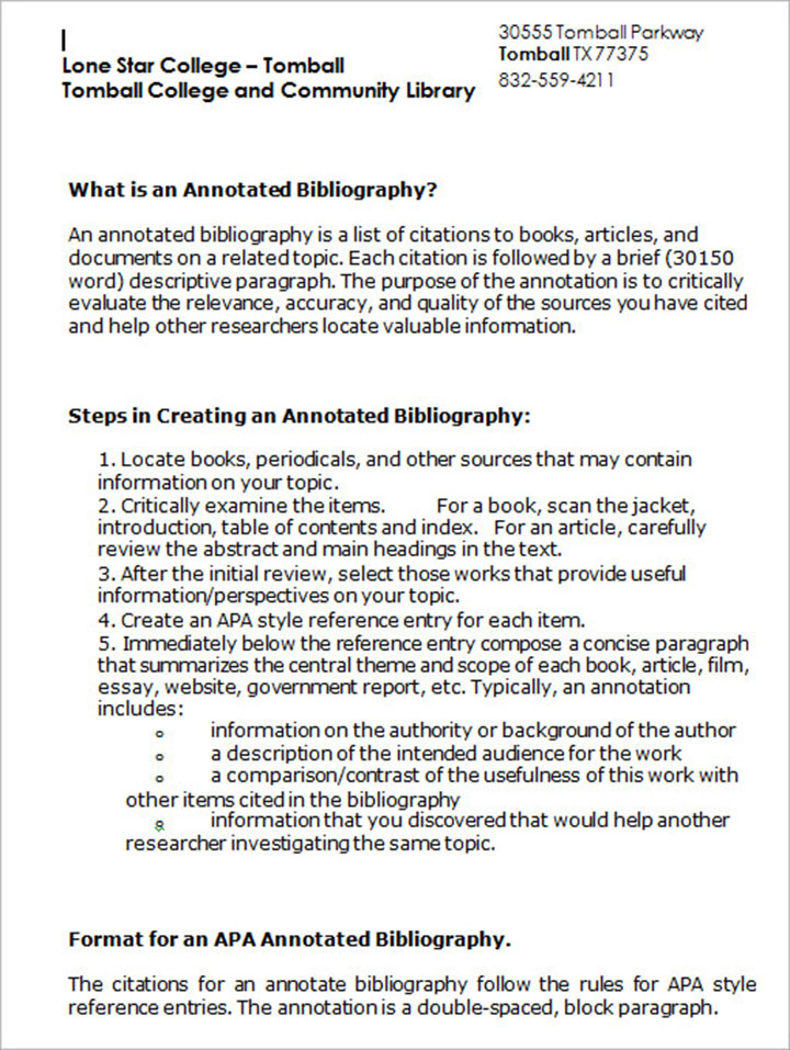 apa annotated bibliography microsoft word