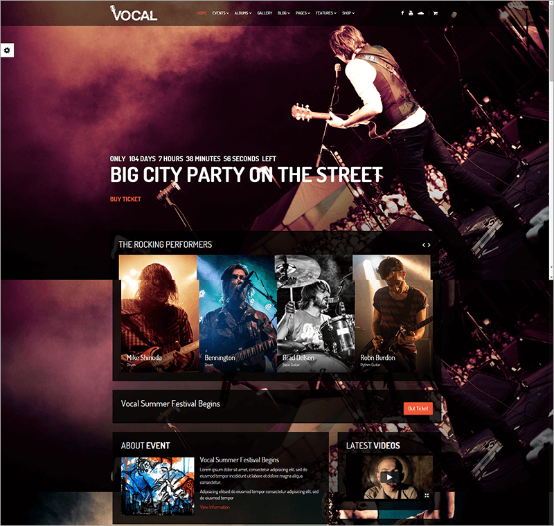 Music Event WordPress Theme