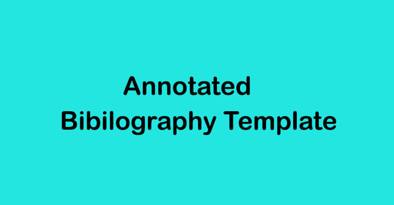 Annotated Bibliography Templates