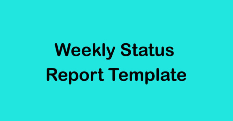 Status Report Templates - Free Word, PDF, Excel Documents