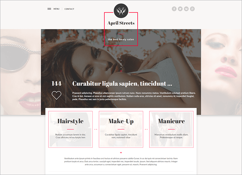 Free Hair, Spa, Manicure Muse Template