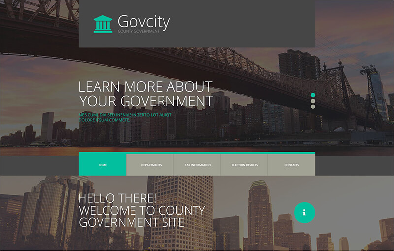 Government Responsive Website Template