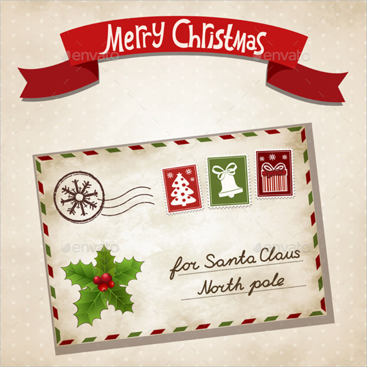 Marry Christmas Letter Template