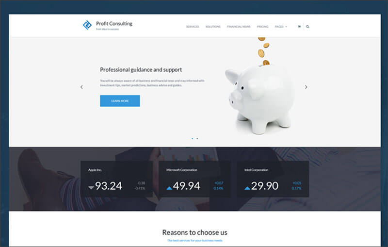 Premium WordPress Financial Theme