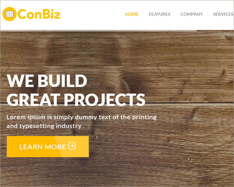 Construction HTML Website Template