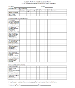 Employee Performance Evaluation Sample