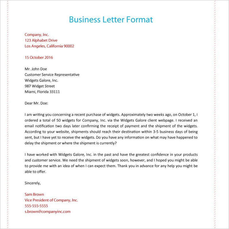 Formal Letter To Principal