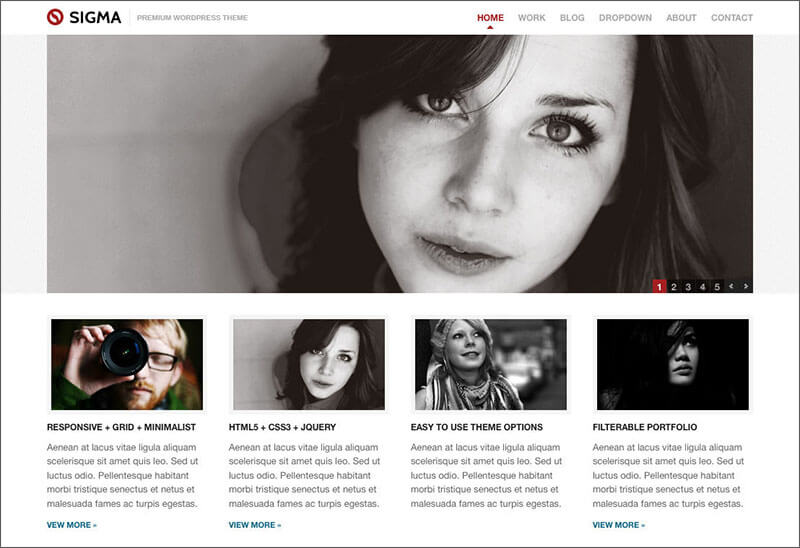 HTML5 Minimalist Responsive WordPress Theme
