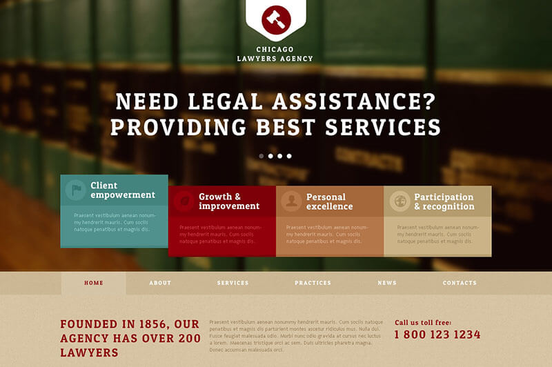 New Lawyers Agency Joomla Template