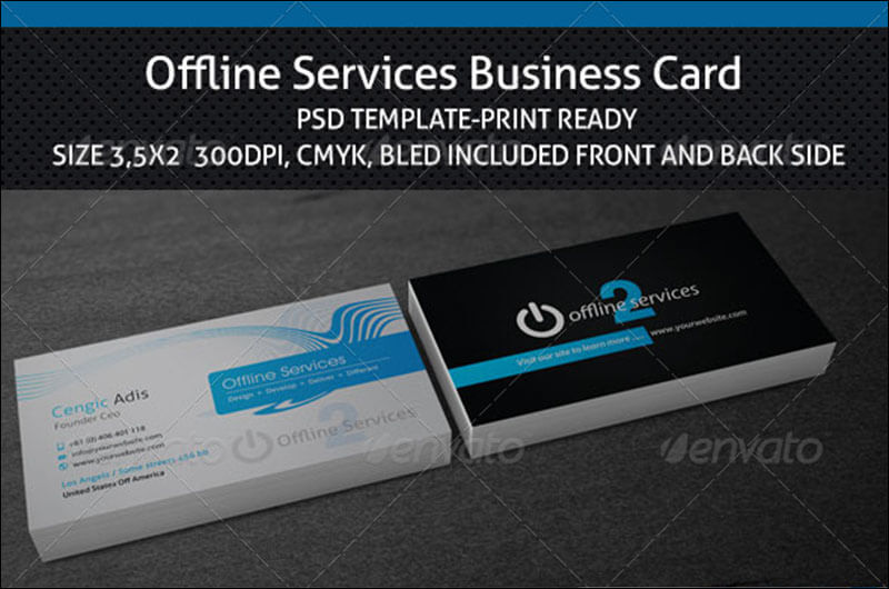 Offline Service Business Card Template