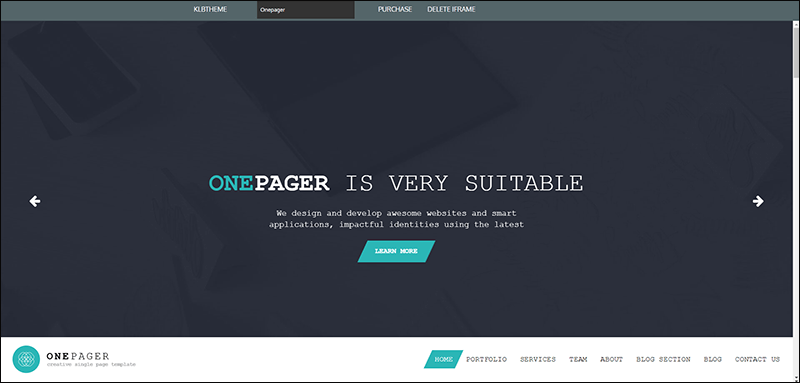 Onepager - Responsive One Page WordPress Theme