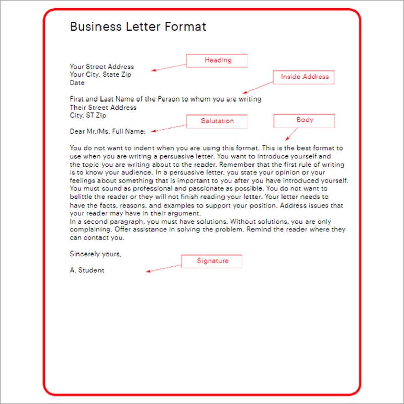Professional Formal Letter Template