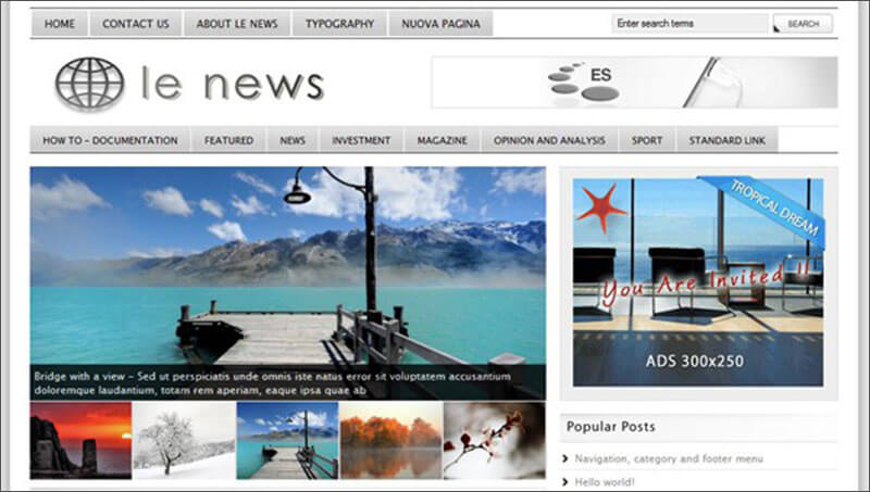 Responsive News HTML5 WordPress Theme