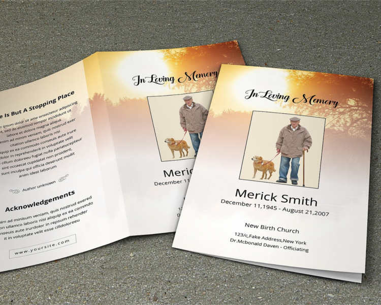 37 Funeral Brochure Templates Free Word PSD PDF Example Ideas