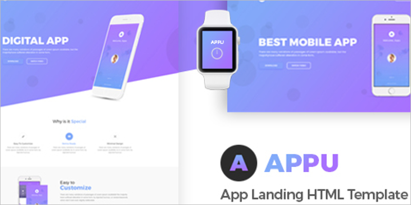 One Page Landing Page Template