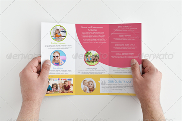 Tri-Fold Daycare Brochure Template