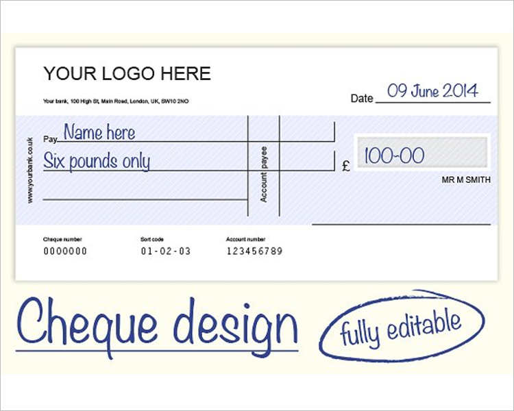 Editable Blank Check Template