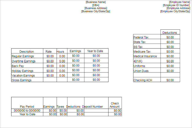 business-pay-stub-templates
