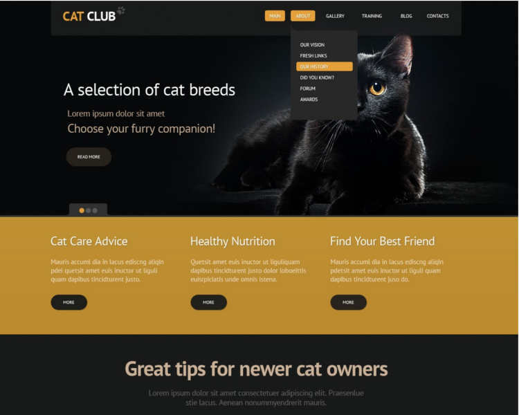 cat-breeds-joomla-template