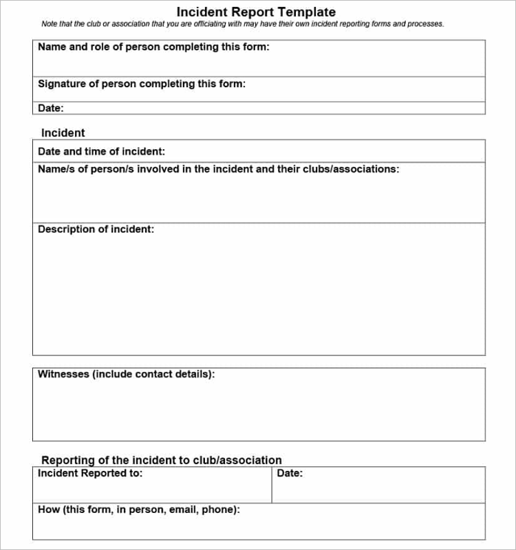 Example Of Police Report Template