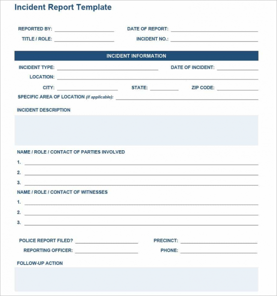 24+ Printable Police Report Templates Free PDF, Word Formats